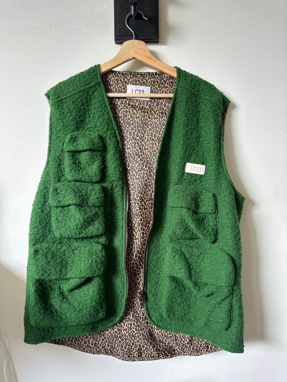 Green Utility Vest with Multiple Pockets